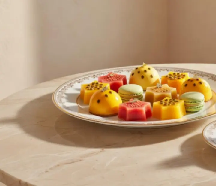 An assortment of coastal-inspired desserts and sweet finishes.