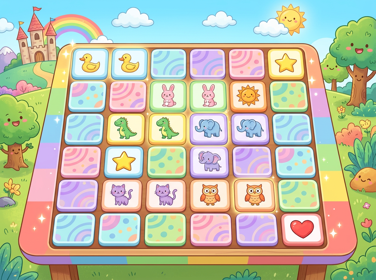Memory Match – Free virtual tile-flip entertainment
